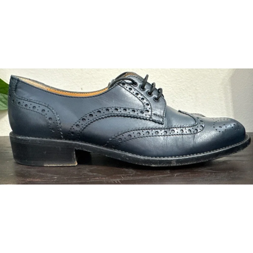 Clif Paris shoes 35.5  Blue Color leather 1